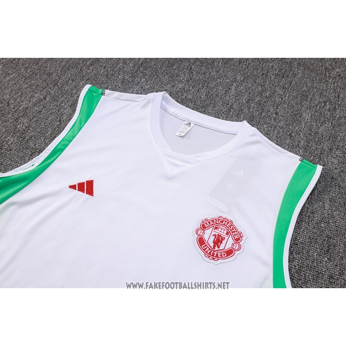 Tracksuit Manchester United Without Sleeves 2023-2024 White